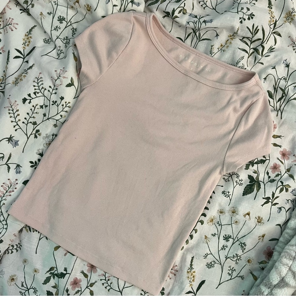 🌸 Baby Pink Boat Neck Tee